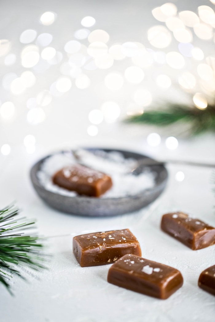 gingerbread caramels topped with sea salt