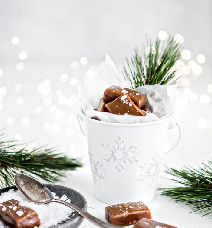 Gingerbread Caramels are a fun twist on a classic caramel recipe. Caramel pairs awesomely with hints of molasses and ginger.