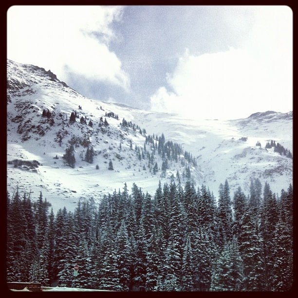 view along I-70 home from Vail