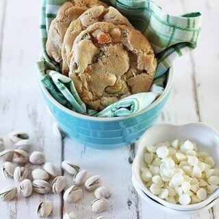 White Chocolate Pistachio Cookies