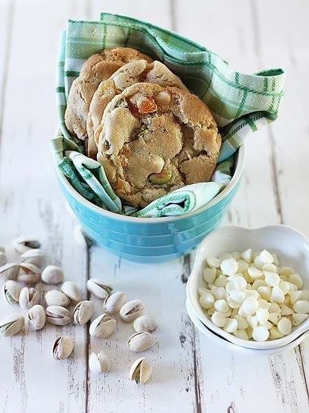 White Chocolate Pistachio Cookies