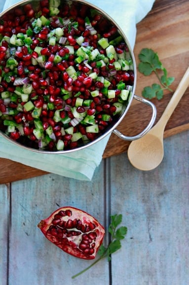 pomegranate salsa a seasonal salsa recipe for winter