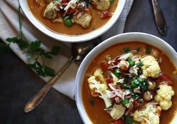 Curry Chicken Chickpea Soup
