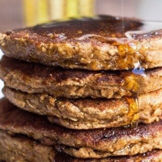 Healthy Applesauce Oatmeal Pancakes