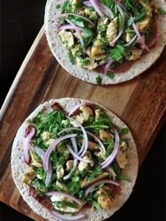 Garlic Chicken, Black Bean, and Spinach Quesadillas