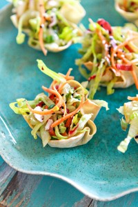Asian Salad Wonton Cups - Easy Summer Appetizer