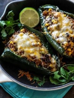 Quinoa Stuffed Poblanos