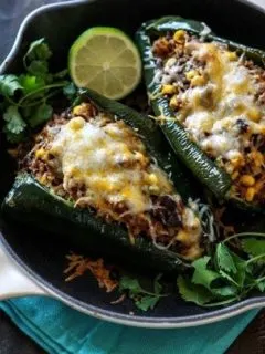 Quinoa Stuffed Poblanos