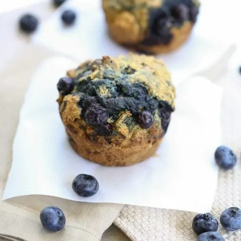 Whole Wheat Blueberry Muffins for Two