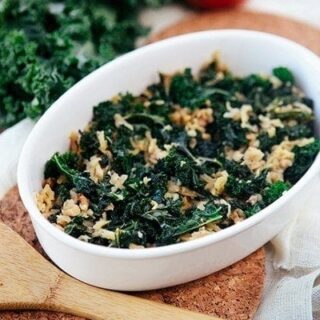 Sweet Braised Kale with Apples and Nuts