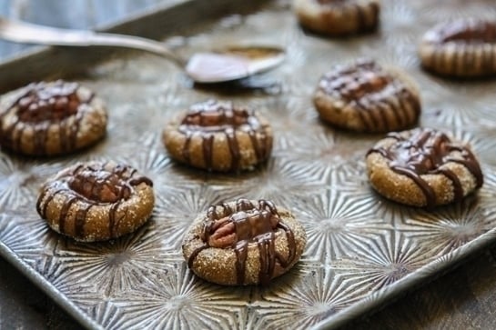 Caramel Pecan Gingersnap Thumbprints