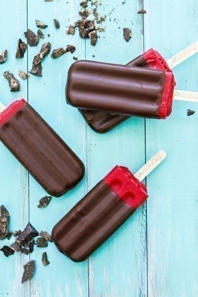 chocolate covered blood orange fruit bar