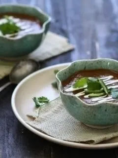 Black Bean Soup with Roasted Chiles and Tomatoes