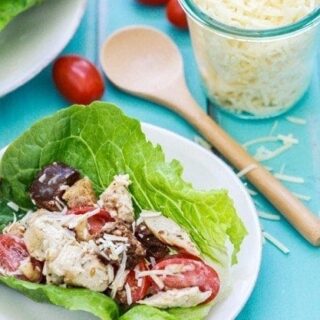 chicken casesar lettuce wrap