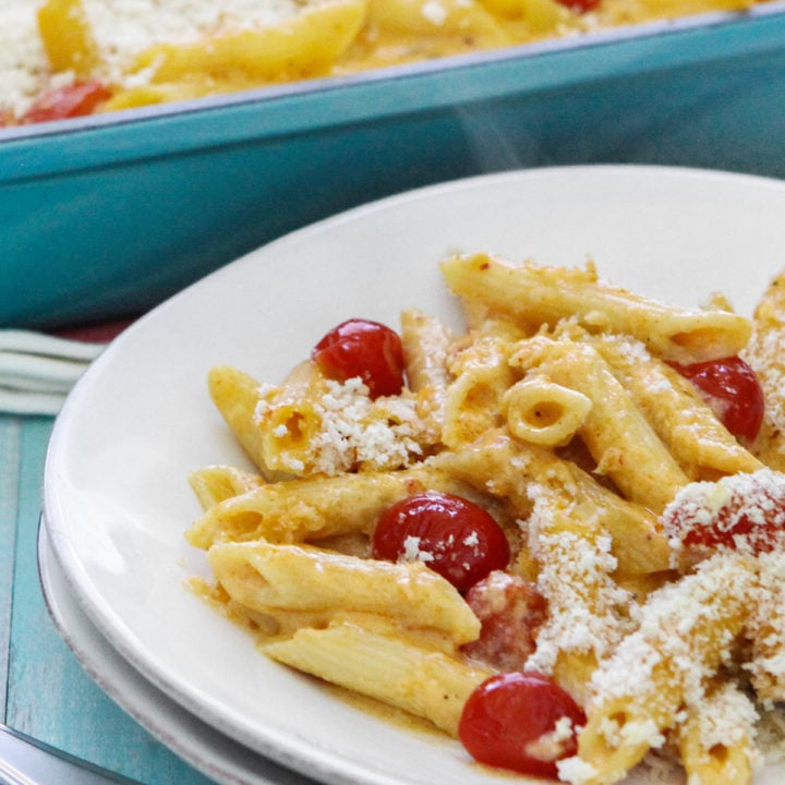 a plate of southwest mac n cheese