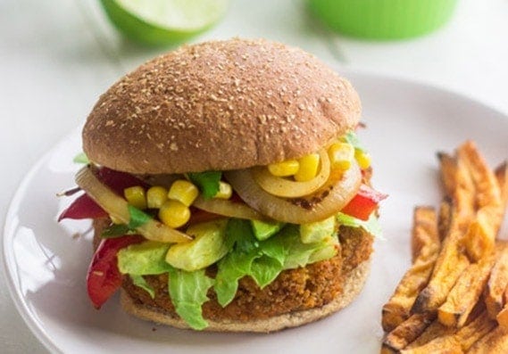 Southwestern Sweet Potato Burger