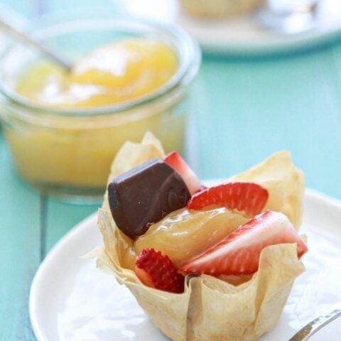 Lemon Curd and Fresh Fruit Phyllo Tarts