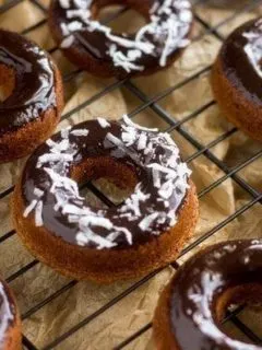 Gluten Free, Baked Almond Joy Donuts - GoodLife Eats