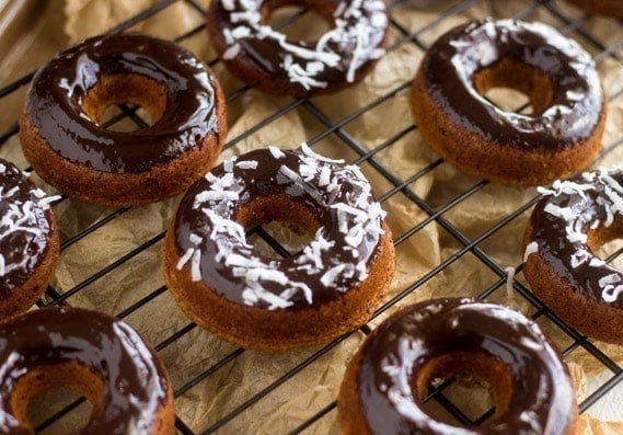 Gluten Free, Baked Almond Joy Donuts - GoodLife Eats