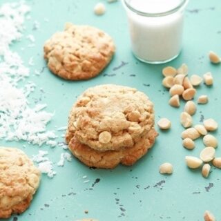 White Chocolate Lemon Coconut Cookies