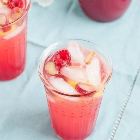 Rhubarb Raspberry Lemonade