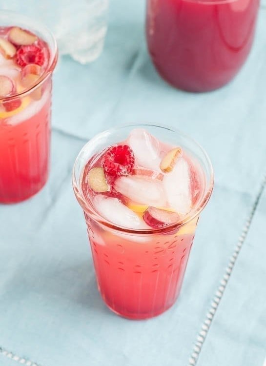 Rhubarb Raspberry Lemonade