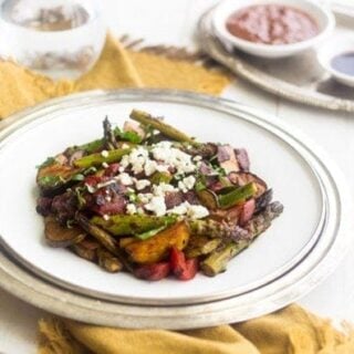 Grilled Mediterranean Vegetable Salad with Tomato Balsamic Vinaigrette