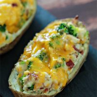 Broccoli Cheese Loaded Twiced Baked Potatoes