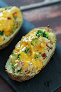 Broccoli Cheese Loaded Twiced Baked Potatoes
