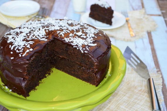 Chocolate Coconut Zucchini Cake