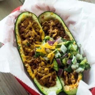 Tex-Mex Stuffed Zucchini with Avocado Salsa