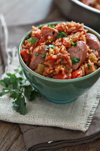 One Pan Easy Smoked Sausage Jambalaya