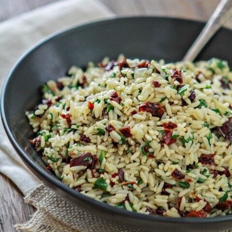 Sun-Dried Tomato Spinach Rice Pilaf