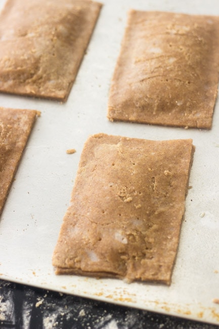 Homemade brown sugar pop tarts ready to be baked 