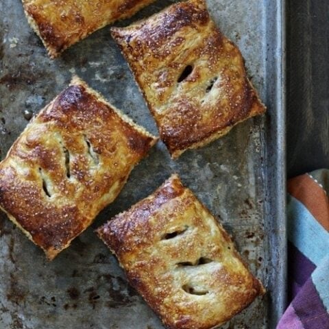 Caramel Apple Pecan Cheesecake Turnovers