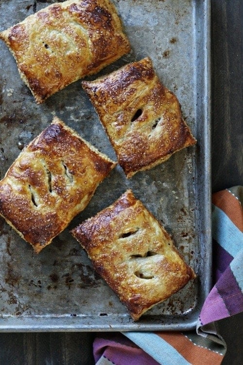 Caramel Apple Pecan Cheesecake Turnovers