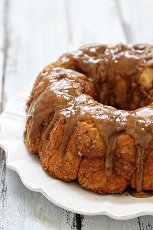 caramel topped cinnamon pull apart bread