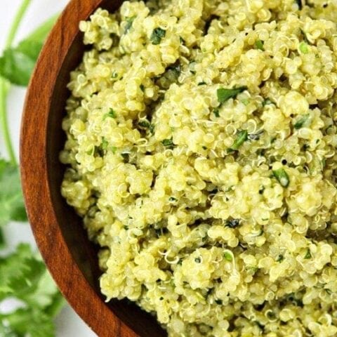 Roasted Poblano Cilantro Quinoa