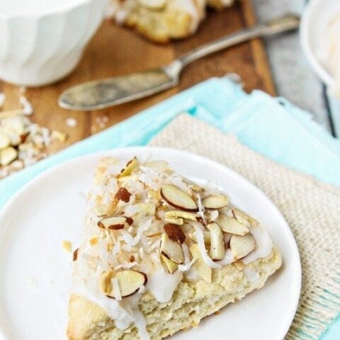 toasted almond coconut scones