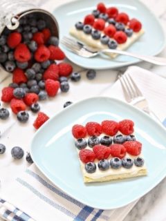 Red White and Blue Berry Dessert Bites