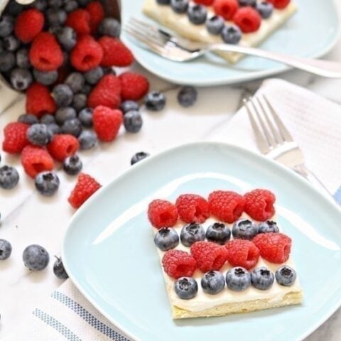 Red White and Blue Berry Dessert Bites