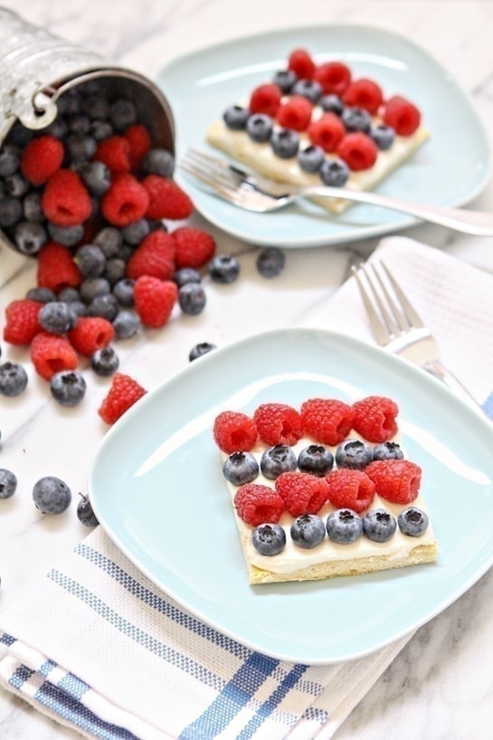 Red White and Blue Berry Dessert Bites