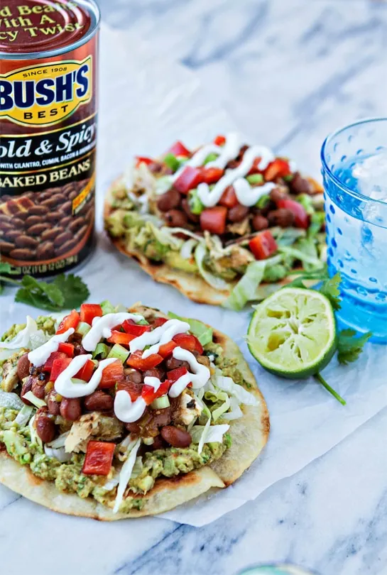 Easy Chicken Tostadas