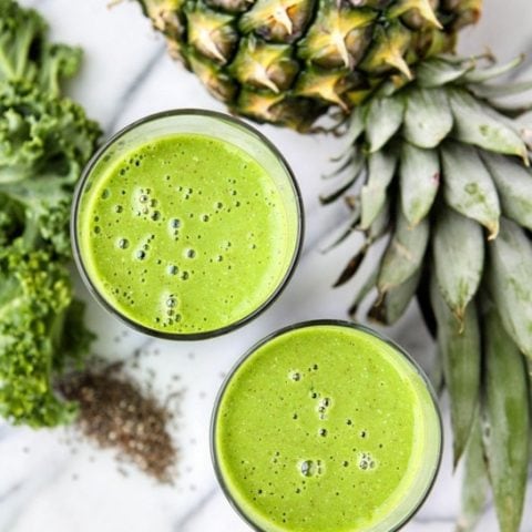 Pineapple Coconut Kale Smoothie | Good Life Eats