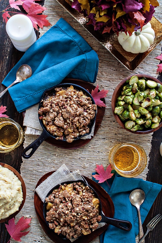 browned butter bourbon apple crisp and hassle-free thanksgiving tips