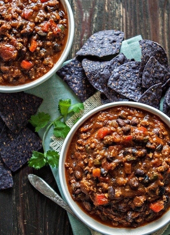 Pumpkin Black Bean Turkey Chili + Tips on How NOT to Make Chili