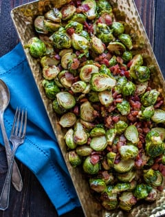 Roasted Brussels Sprouts with Bacon and Balsamic