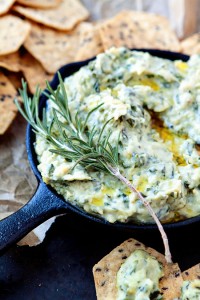 Rosemary White Bean Artichoke Spinach Dip - Easy Holiday Appetizer Recipe www.goodlifeeats.com