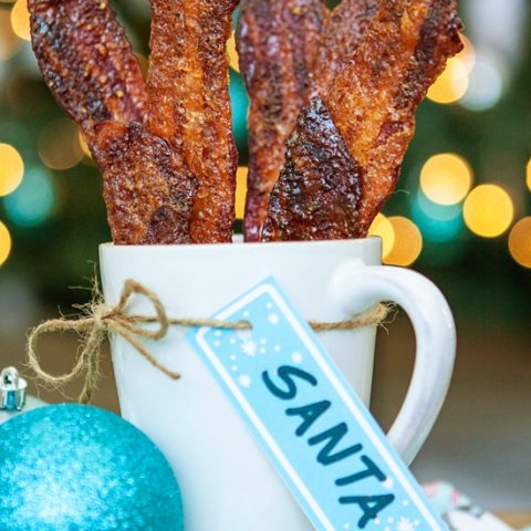 Black Pepper Candied Bacon for Santa