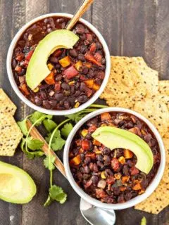 Roasted Butternut Squash Black Bean Chili
